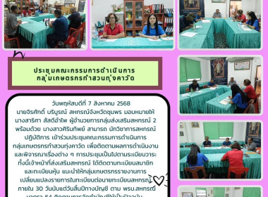 เข้าร่วมประชุมคณะกรรมการดำเนินการกลุ่มเกษตรกรทำสวนทุ่งคาวัด ... พารามิเตอร์รูปภาพ 7