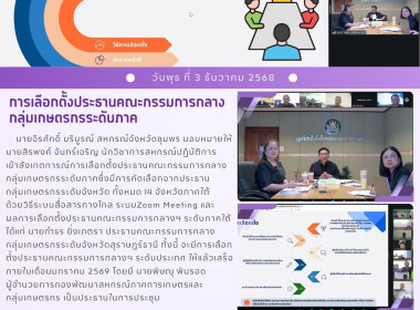 เข้าสังเกตการณ์การเลือกตั้งประธานคณะกรรมการกลางกลุ่มเกษตรกรระดับภาค ด้วยวิธีระบบสื่อสารทางไกล ระบบZoom Meeting ... พารามิเตอร์รูปภาพ 6